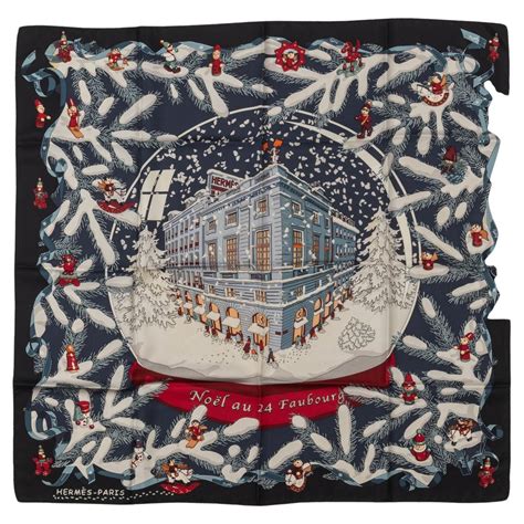 noel au 24 faubourg hermes|Noel Au 24 Faubourg Hermes Silk Scarf GRAIL .